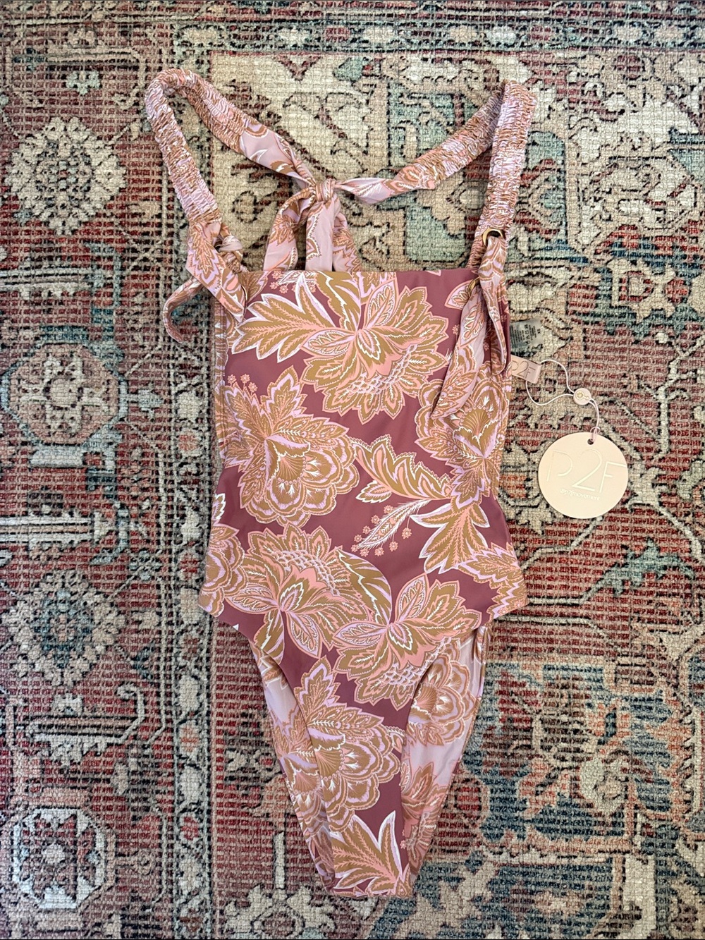 Women's Pink Floral One-Piece Swimsuit